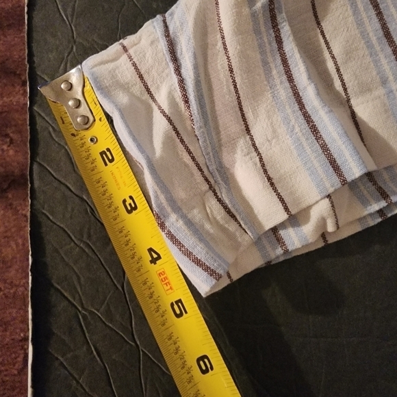 Loft Linen Blend Striped 5" Shorts Size 12 NWT - Picture 9 of 9